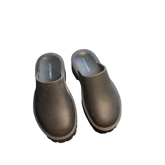 Jeffrey Campbell Shoes Womens 7 Clogge Platform Chunky Lugsole Mule Clogs Black - Picture 2 of 4